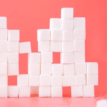 Image of sugar cubes stack on top of eachother