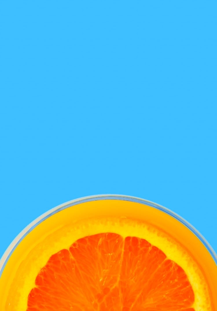 Image of orange sliced on the side